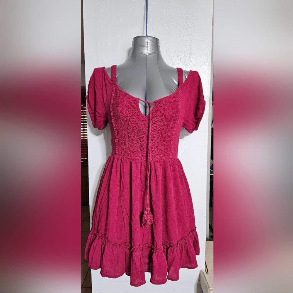 AMERICAN RAG RUFFLED DRESS